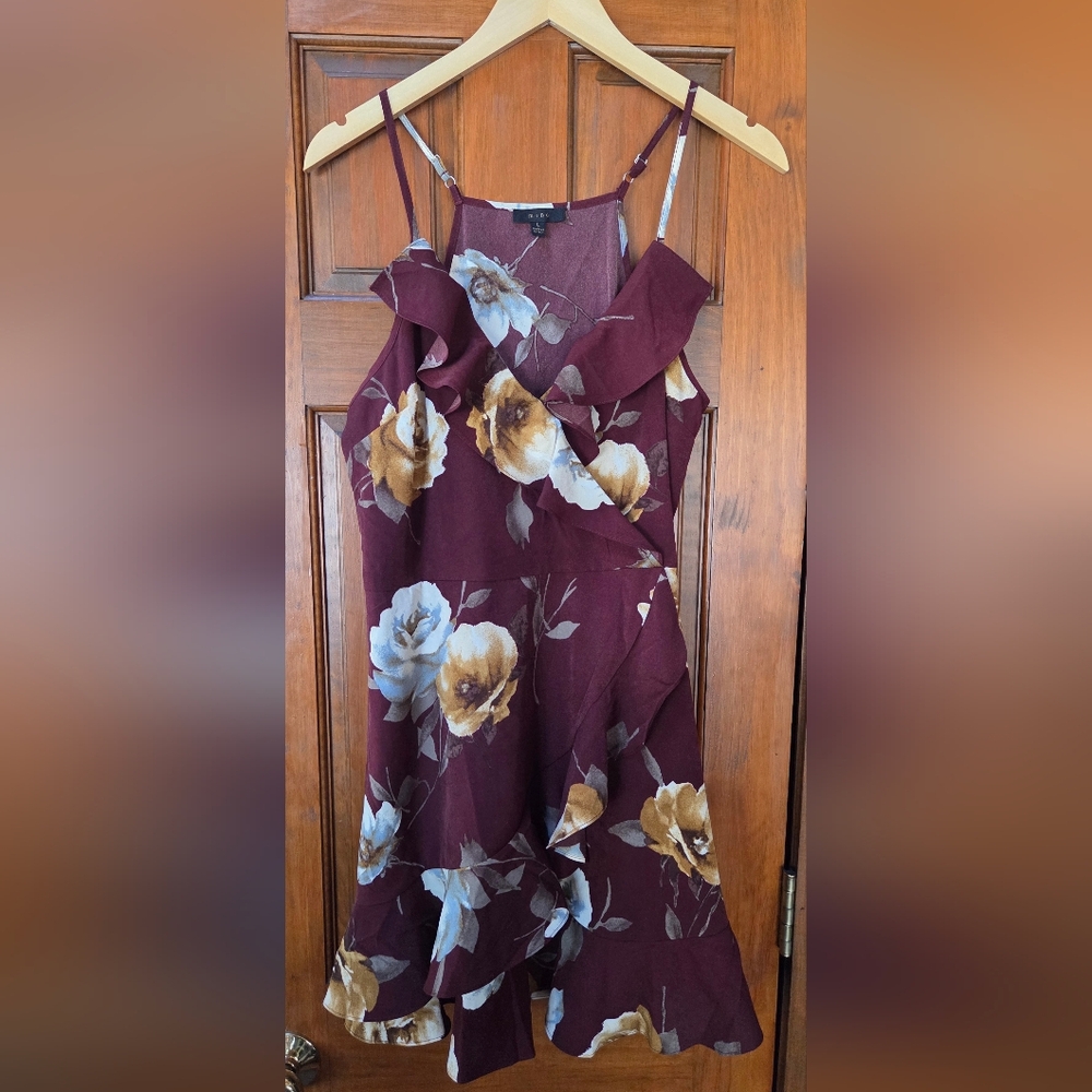 Mine Burgundy Floral Dress